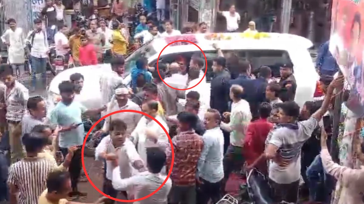 अखिलेश यादव की सुरक्षा में बड़ी चूक, रैली से गायब रही पुलिस; जबरन घुस रही भीड़ को घूसे-थप्पड़ मारकर रोका गया