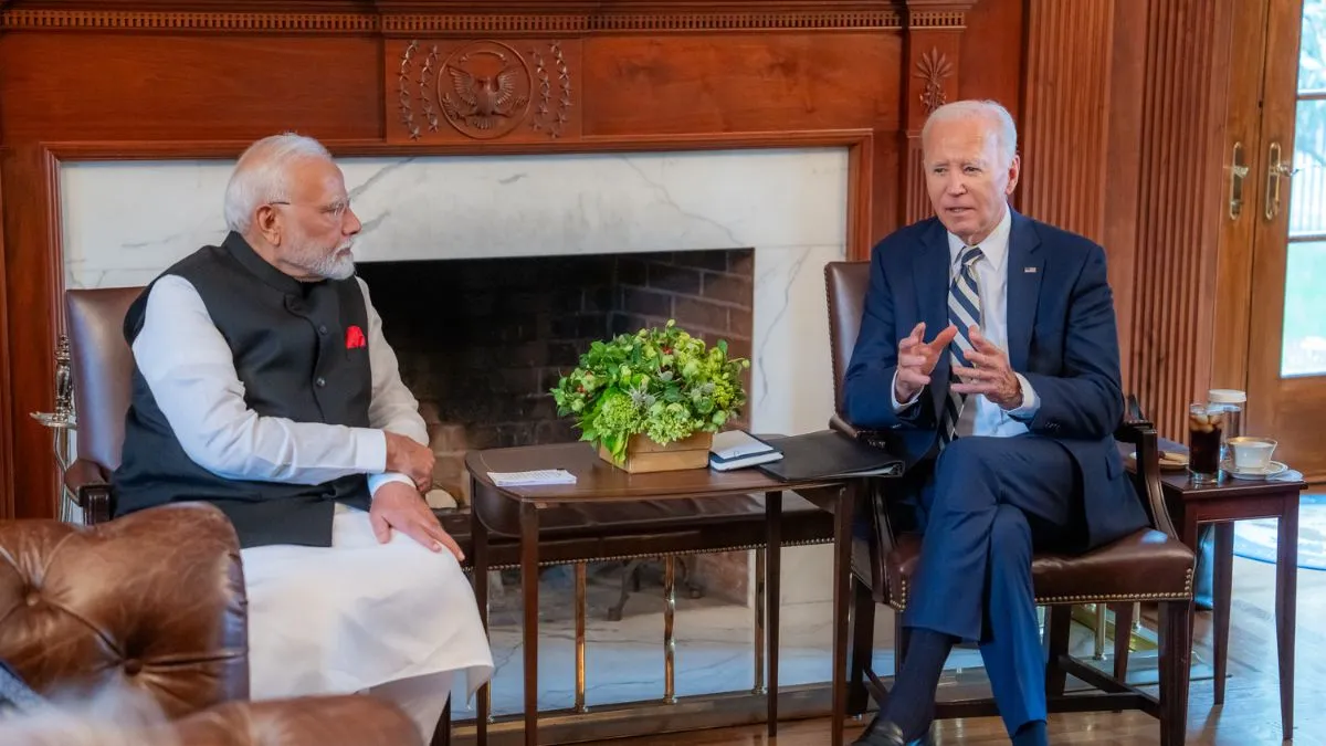 PM मोदी से द्विपक्षीय वार्ता के बाद बोले जो बाइडेन, भारत-USA की साझेदारी इतिहास में सबसे मजबूत डेलावेयर स्थित ग्रीनविले आवास पर राष्ट्रपति जो बाइडेन और पीएम मोदी। - India TV Hindi