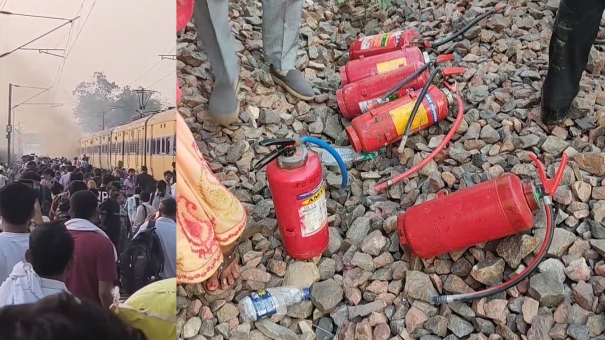 रोहतक से दिल्ली जा रही ट्रेन में हुआ धमाका, बोगी में आग लगने से मची चीख-पुकार; कई झुलसे