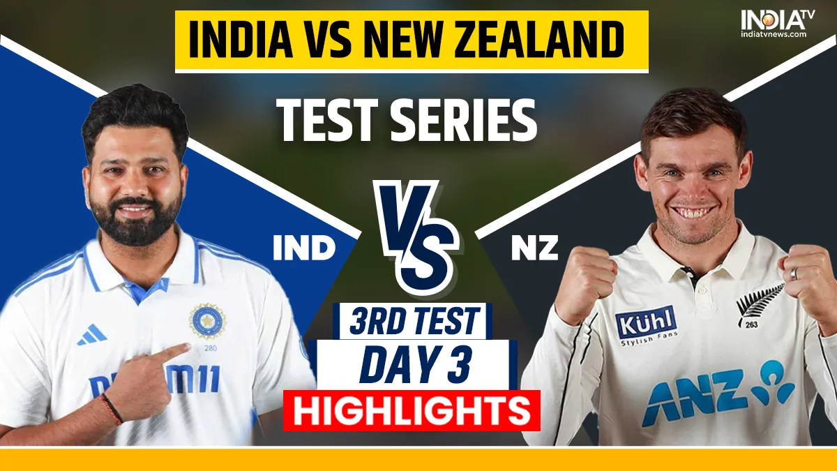 IND vs NZ: न्यूजीलैंड ने 25 रनों से जीता तीसरा टेस्ट, टीम इंडिया को किया क्लीन स्वीप IND vs NZ Highlights- India TV Hindi