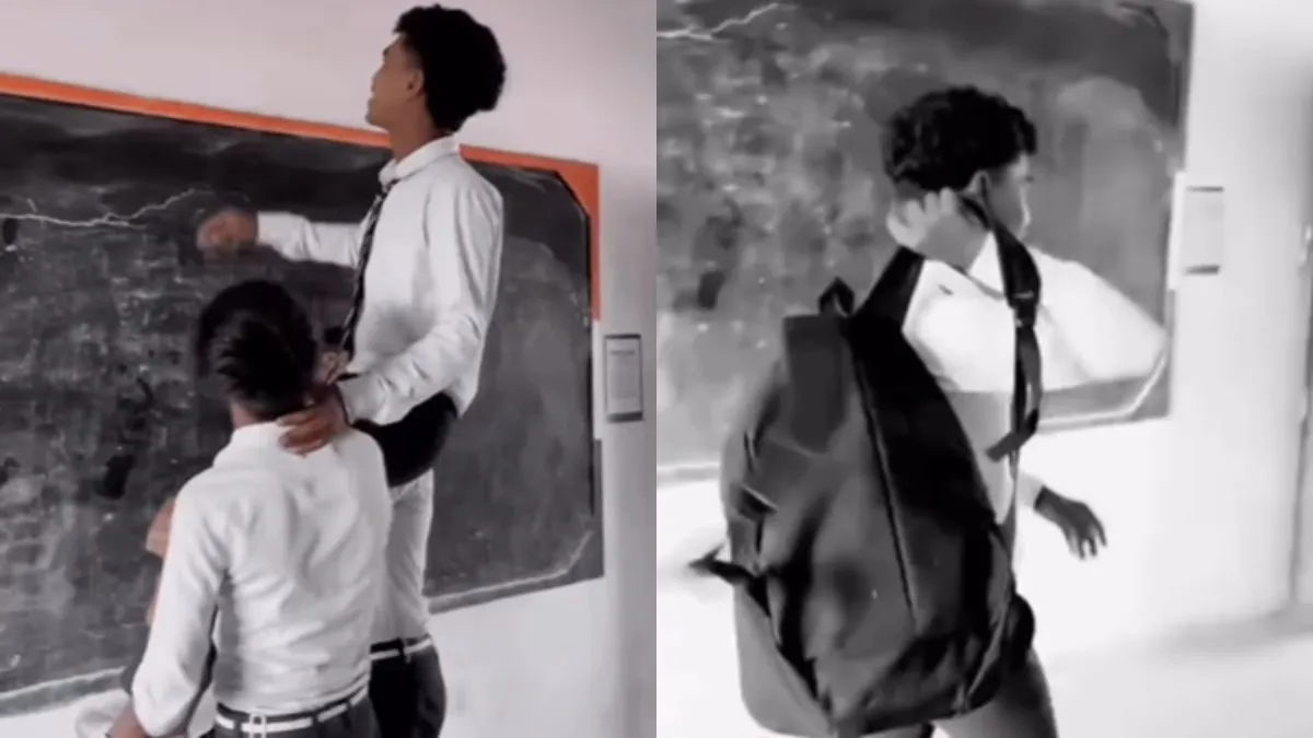 स्कूल के आखिरी दिन क्या करते हैं लड़के, इस Video को देख मास्टर हो जाएं सतर्क क्लास से घड़ी चुराता हुआ छात्र- India TV Hindi