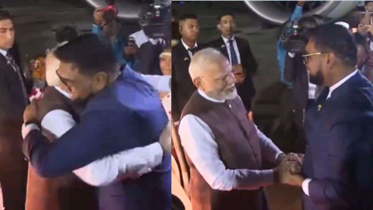 PM Modi arrives in Guyana from Brazil after participating in G-20, hugs President Mohammad Irfan – India TV Hindi
