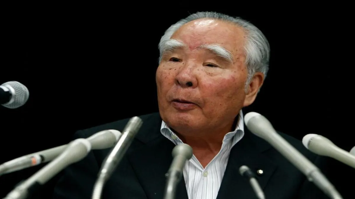 Suzuki Motor के पूर्व चेयरमैन ओसामु सुजुकी का 94 साल की उम्र में निधन, जानिए उनका सफरनामा ओसामु सुजुकी ने 2015 में 85 वर्ष की आयु में अध्यक्ष पद से इस्तीफा दे दिया था।- India TV Paisa