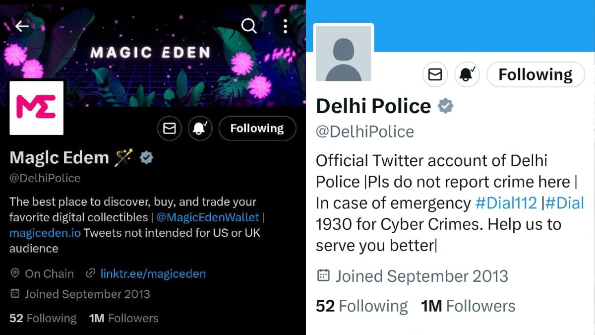 दिल्ली पुलिस का X अकाउंट हुआ हैक, नाम बदलकर किया ‘MagIc Edem’; मचा हड़कंप