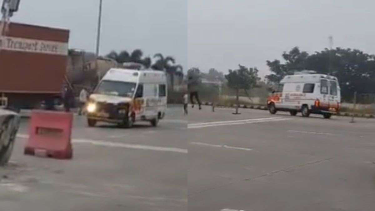 अस्पताल से शख्स ने चुरा लिया एंबुलेंस, उसके बाद शुरू हुआ चोर पुलिस का खेल, Video हो रहा है वायरल