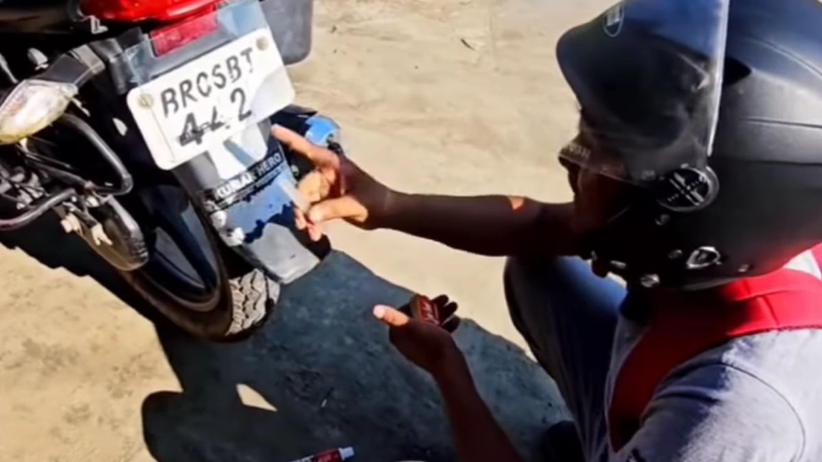 भाई तो काफी तेज बुद्धि वाला निकला! चालान से बचने के लिए युवक ने लगाया ऐसा जुगाड़, देख चकरा जाएगा पुलिस का दिमाग