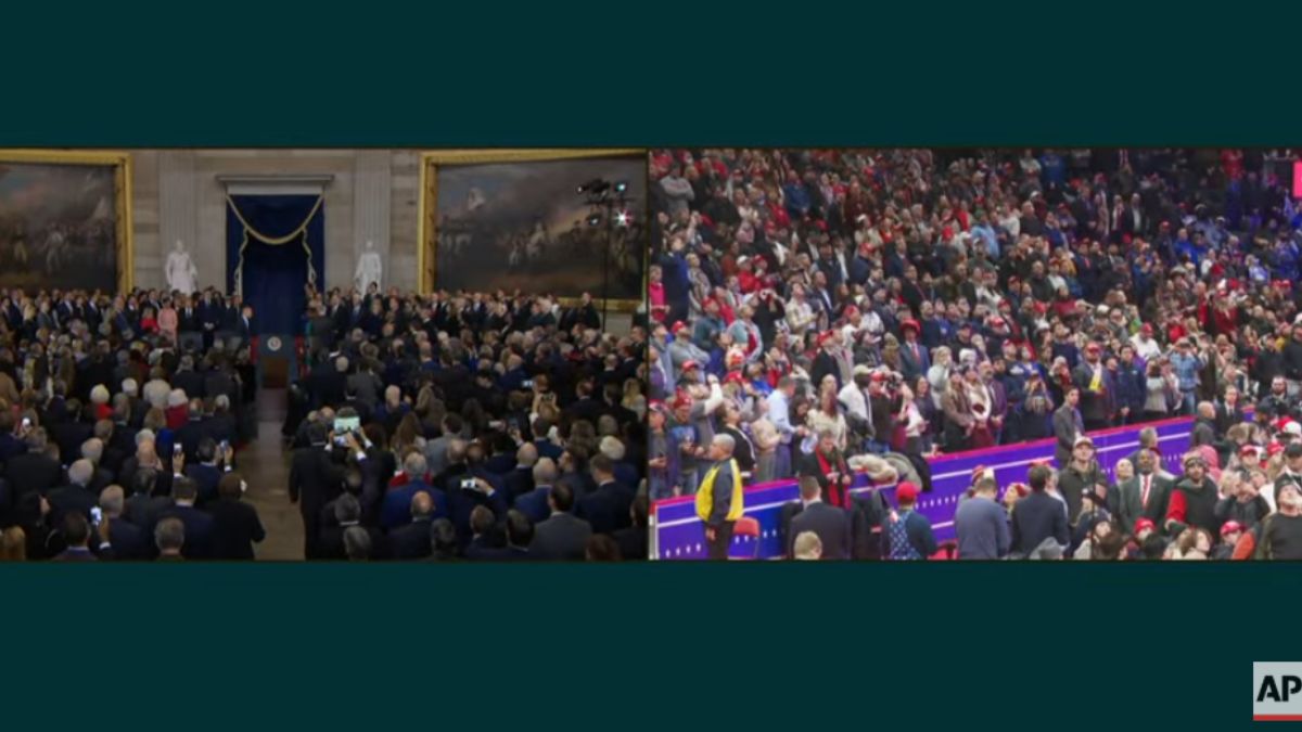 Donald Trump Inauguration Live: शपथ ग्रहण समारोह स्थल खचाखच मेहमानों से भरा, ट्रंप भी अंदर पहुंचे