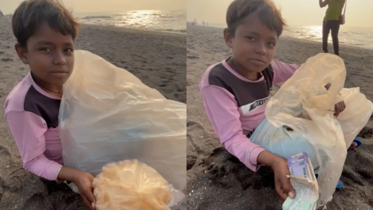 गरीब का कपड़ा गंदा हो सकता है पर किरदार नहीं, समुद्र किनारे पापड़ बेच रहे इस लड़के का Video कर देगा इमोशनल पापड़ बेचता बच्चा- India TV Hindi