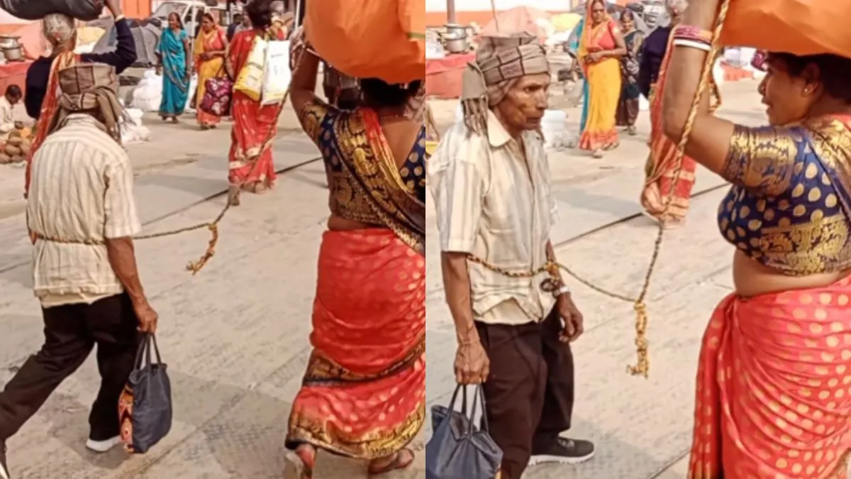 भारतीय नारी के जुगाड़ को कोई तोड़ नहीं, पति को खोने से बचाने के लिए अपनाया यह तरीका, देखें Video वायरल वीडियो का स्क्रीनशॉट- India TV Hindi