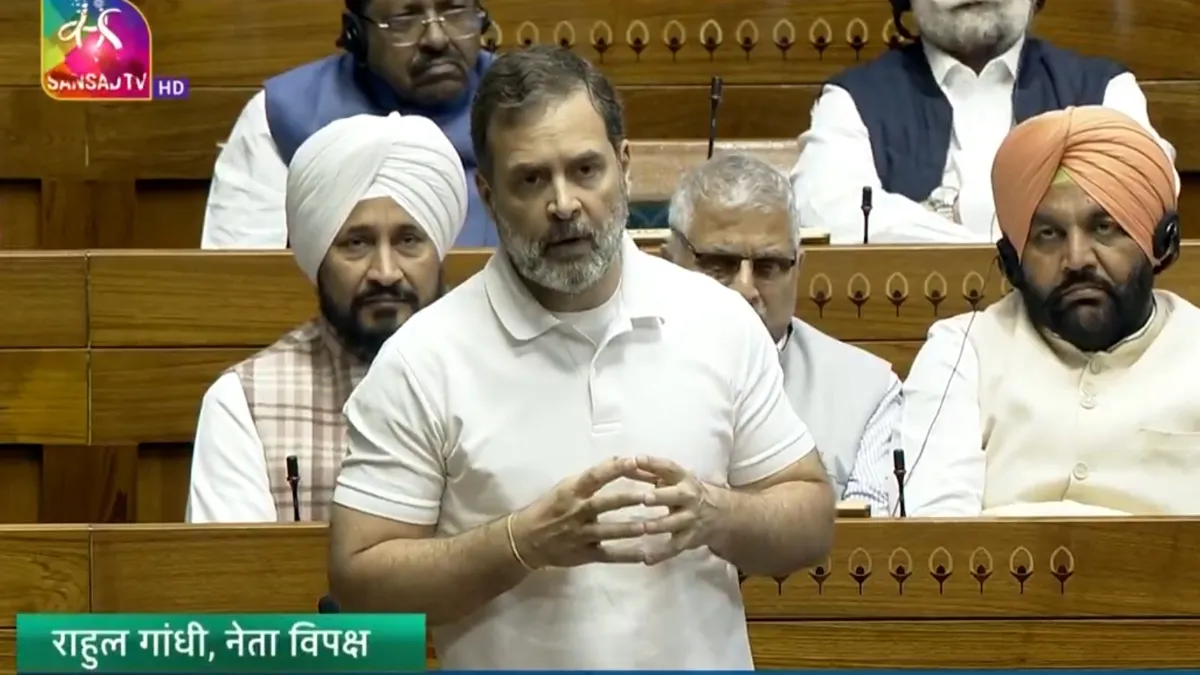 Parliament Session LIVE: देश में करीब 55% OBC, जातिगत जनगणना से ही आ सकता है बदलाव, संसद में बोले राहुल गांधी लोकसभा में कांग्रेस सांसद राहुल गांधी- India TV Hindi