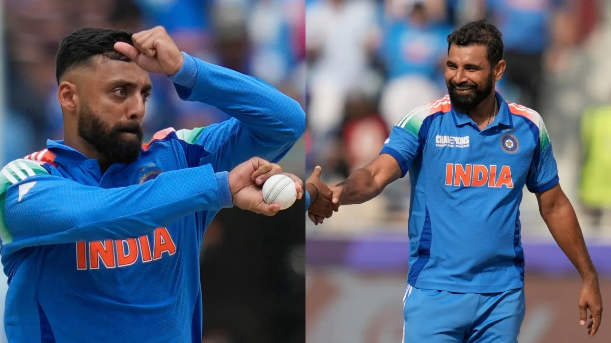 सिर्फ दो विकेट से नंबर-एक का ताज चूक गए शमी और वरुण, न्यूजीलैंड का प्लेयर मार ले गया बाजी वरुण चक्रवर्ती और मोहम्मद शमी- India TV Hindi