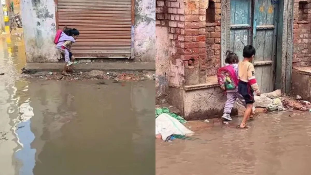 छोटी बहन को स्कूल छोड़ने ले जाता बच्चा- India TV Hindi