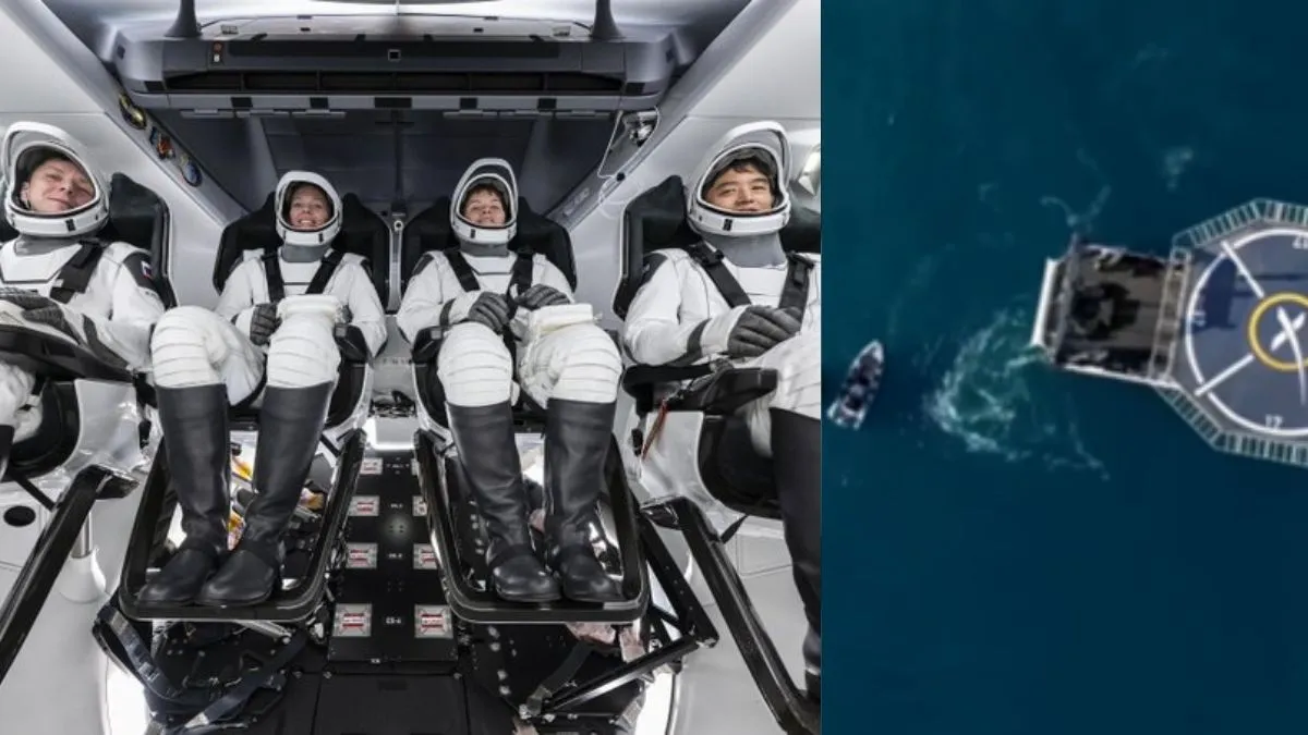 Sunita Williams Returns Live: 9 महीने बाद धरती पर लौटीं सुनीता विलियम्स, NASA ने कहा-सफल रहा मिशन सुनीता विलियम्स और बुच विल्मोर समेत चारों अंतरिक्ष यात्रियों की फ्लोरिडा के समंदर में सफल लैंडिंग।- India TV Hindi