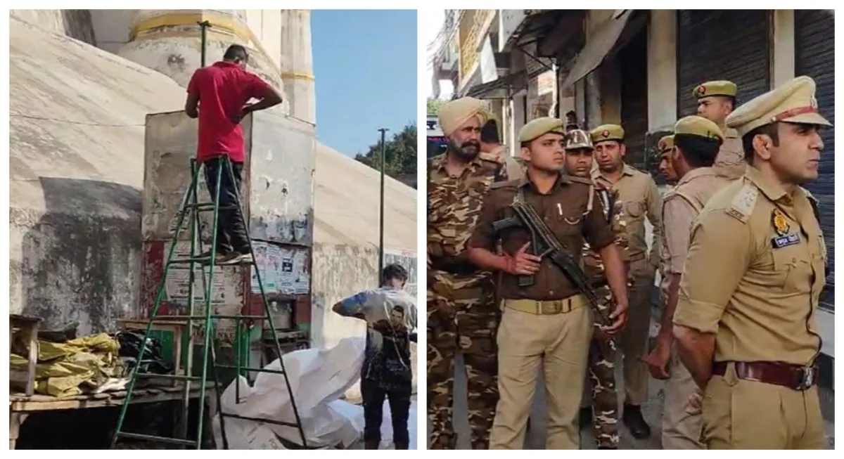 VIDEO: होली और जुमे की नमाज एक ही दिन, चप्पे चप्पे पर पुलिस, संभल में ढकी गईंं 10 मस्जिदें संभल में ढकी गईं मस्जिदें, सुरक्षा कड़ी- India TV Hindi