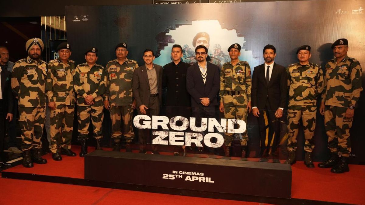 श्रीनगर में इमरान हाशमी की "Ground Zero" की स्क्रीनिंग में BSF जवानों के साथ रेड कार्पेट पर चमका स्टारकास्ट