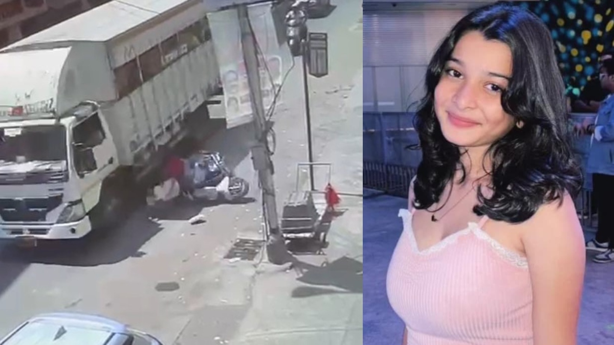 स्कूटी सवार युवती के सिर पर चढ़ा ट्रक, हो गई दर्दनाक मौत, देखें हादसे का Video