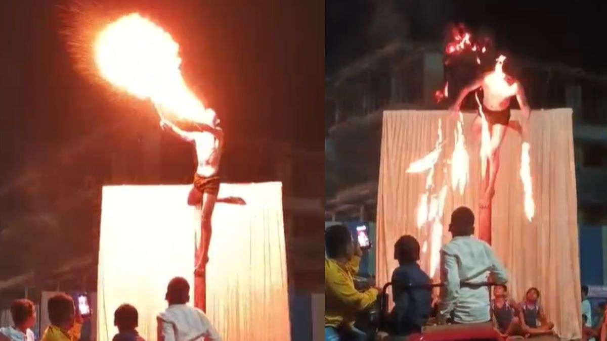 पुणे: रामनवमी के जश्न के दौरान हादसा, युवक के मुंह में लगी आग, सामने आया खौफनाक VIDEO