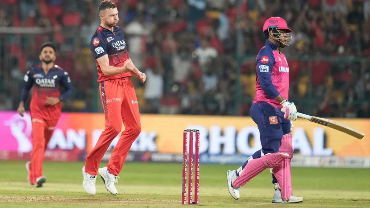 RCB vs RR: आरसीबी ने 11 रनों से मैच किया अपने नाम, हेजलवुड ने लिए 4 विकेट रॉयल चैलेंजर्स...- India TV Hindi