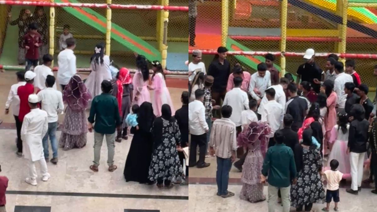 VIDEO: शॉपिंग मॉल में लड़ बैठीं लड़कियां, एक दूसरे के बाल नोंचे, खूब चले लात-घूंसे
