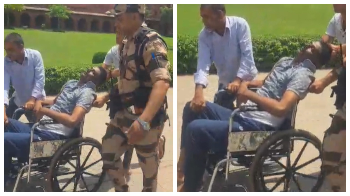 VIDEO: ताजमहल घूमने आए पर्यटक की अचानक बिगड़ी तबीयत, गिर पड़े और हो गई मौत