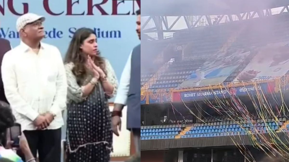 वानखेड़े स्टेडियम में रोहित शर्मा को मिला सम्मान, इमोशनल हुईं रितिका सजदेह, नहीं रोक पाईं आंसू