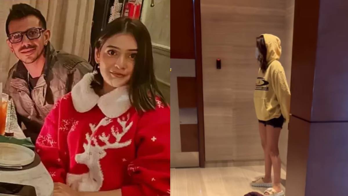 चेहरे पर मास्क लगाए, छिपते-छिपाते युजवेंद्र चहल से होटल में मिलने पहुंचीं महवश