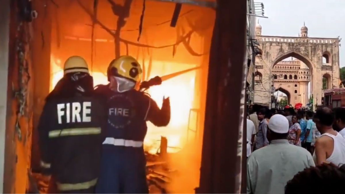 चारमिनार के पास लगी भयानक आग, हादसे में 8 लोगों की मौत; सामने आया VIDEO