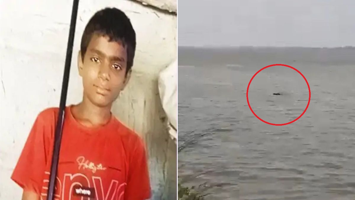 बच्चे को नदी में खींच ले गया मगरमच्छ, जबड़े से पैर पकड़कर गिराया फिर गर्दन दबोची, चीखते रहे लोग; VIDEO वायरल