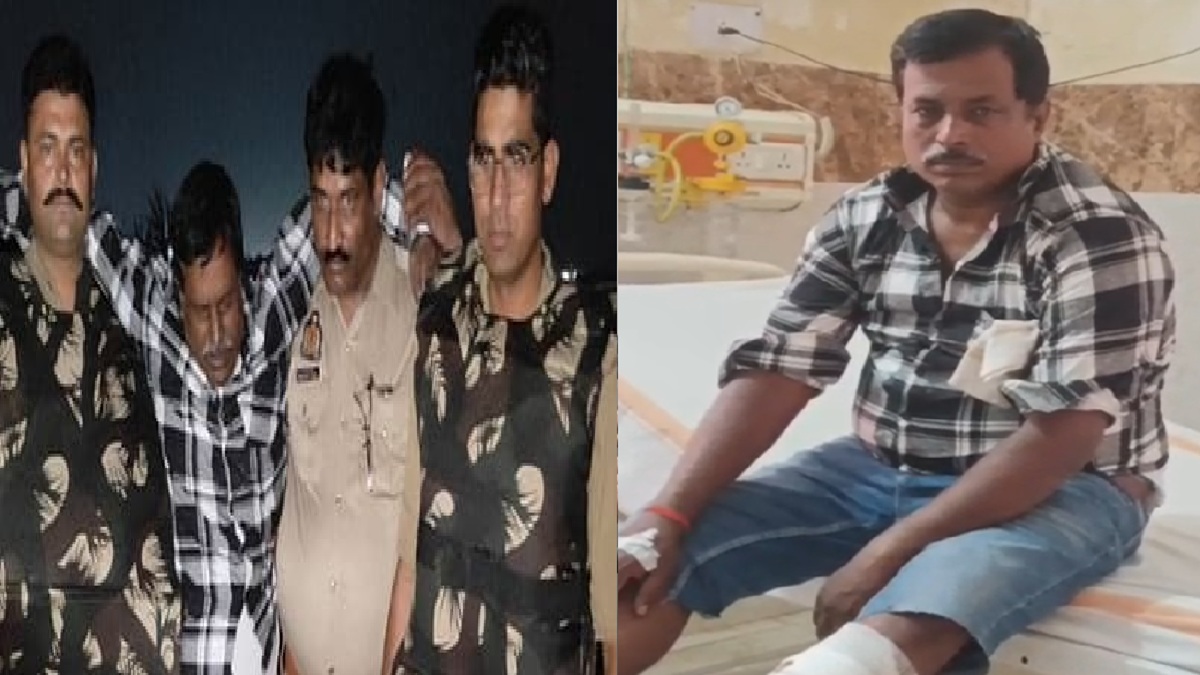 हिस्ट्रीशीटर दिनेश निषाद मर्डर केस का मुख्य आरोपी गिरफ्तार, पुलिस मुठभेड़ के बाद दबोचा गया जुगुल निषाद-VIDEO