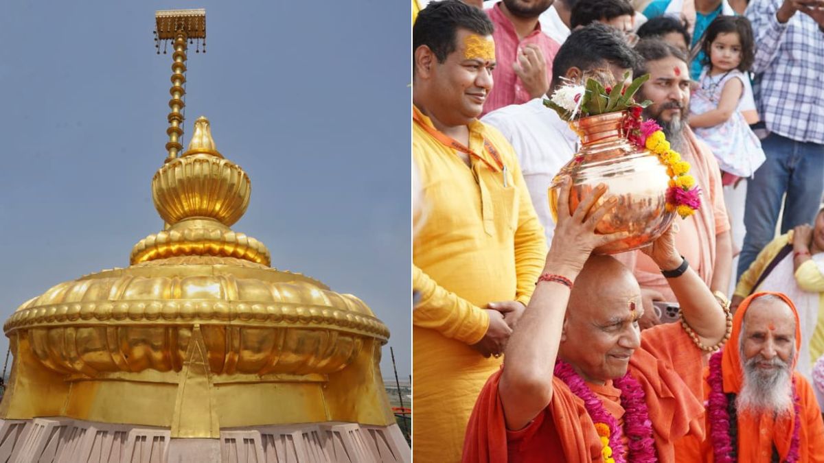 स्वर्ण शिखर जगमगाया, झूम रहे श्रद्धालु… अयोध्या में ‘राजा राम’ की प्राण प्रतिष्ठा का अनुष्ठान शुरू