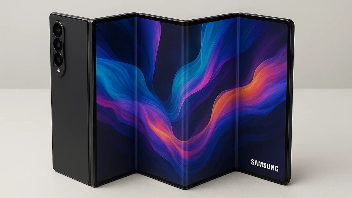 Samsung के तीन बार मुड़ने वाले फोन की दिखी पहली झलक, जानें कब होगा लॉन्च