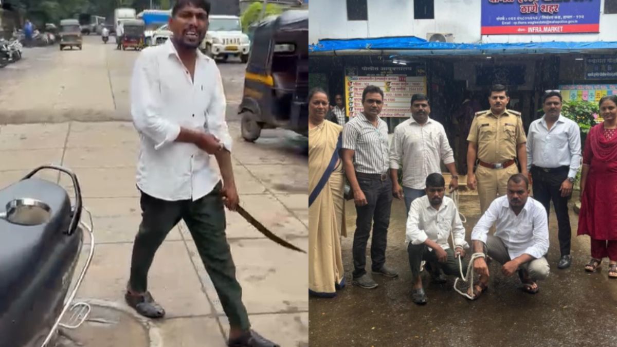 ठाणे में शिवसेना शिंदे गुट के नेता की दबंगई, युवक पर तलवार से किया हमला; पुलिस ने सिखाया सबक