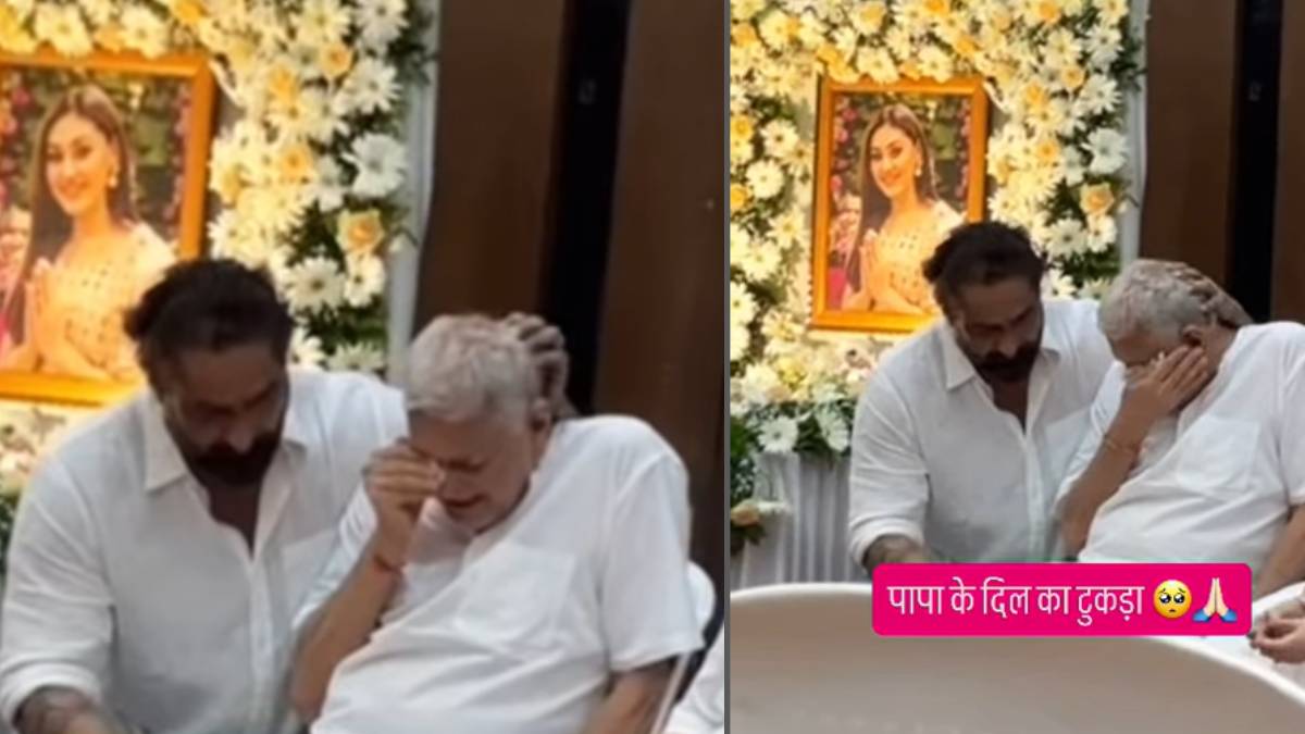 शेफाली की मौत के बाद बुजुर्ग बाप का सहारा बने पति पराग त्यागी