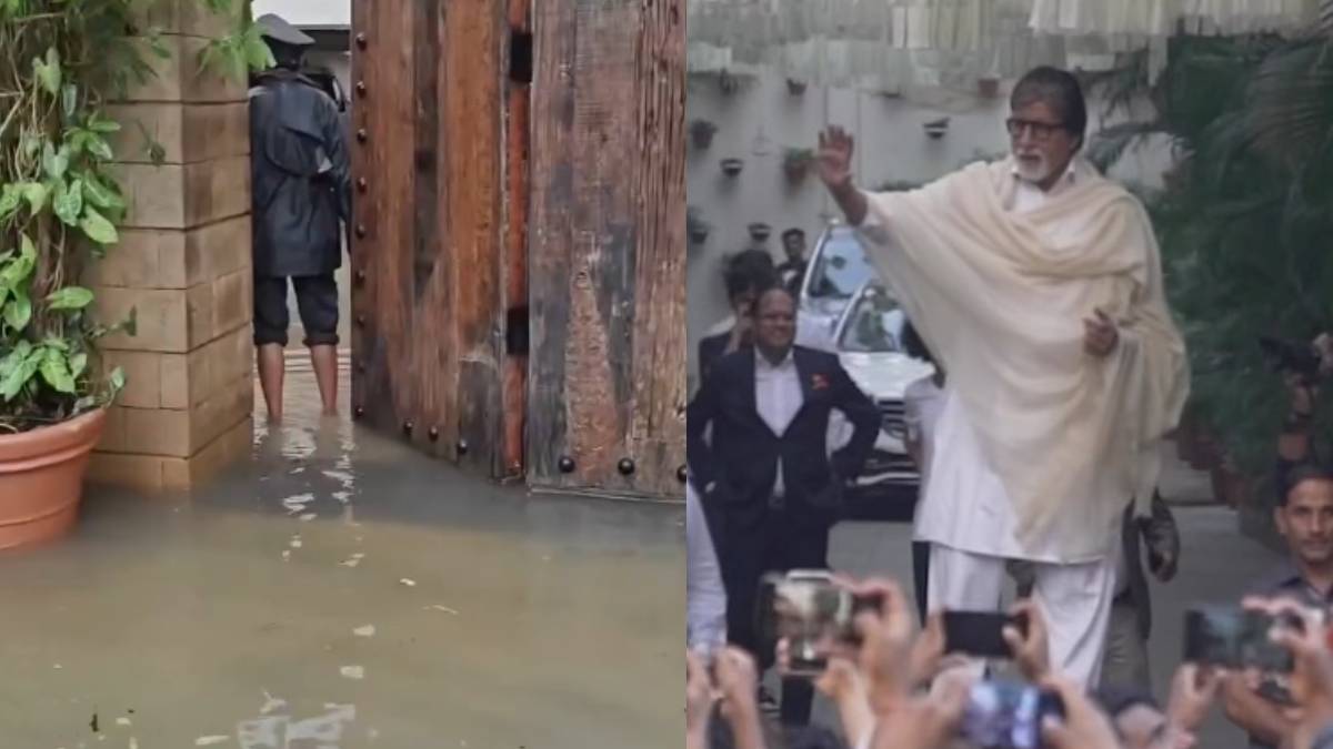 VIDEO: बारिश के कहर से अमिताभ बच्चन का बंगला भी नहीं बचा, जलमग्न हुआ ‘प्रतीक्षा’