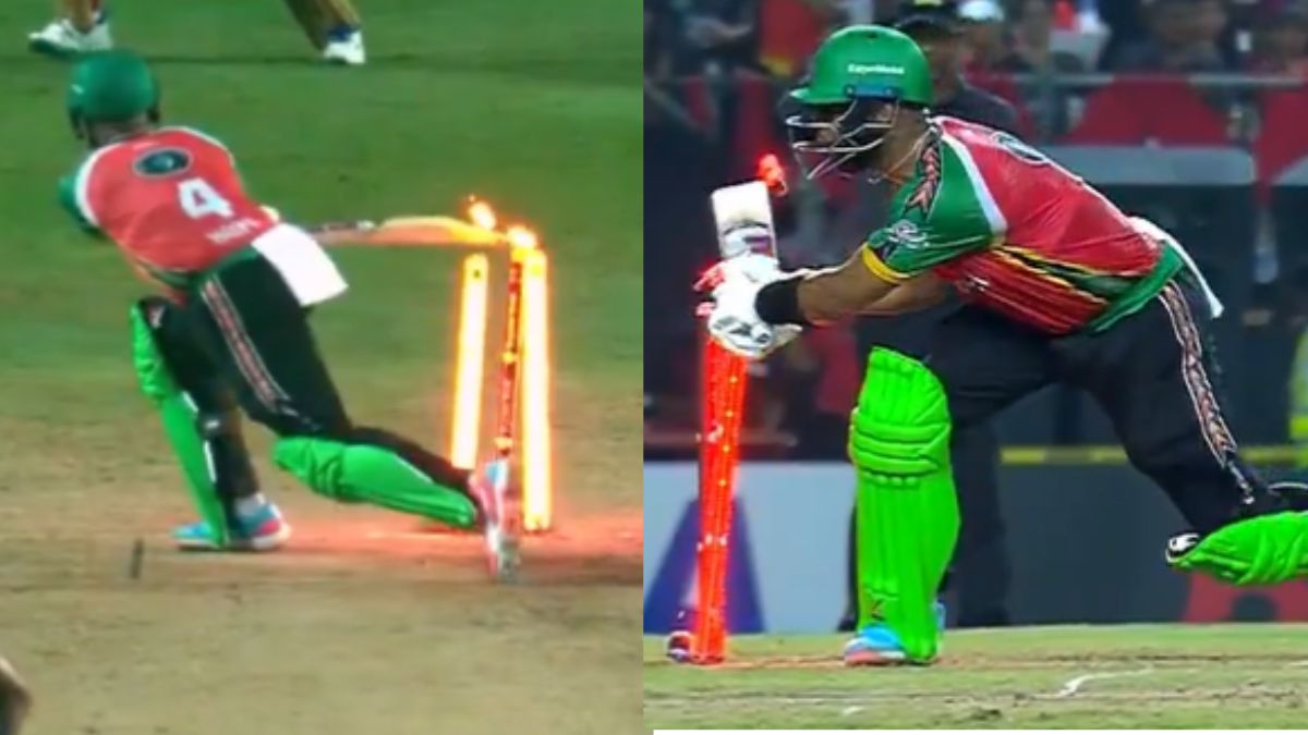 ऐसे कौन आउट होता है भाई! CPL में अजीबोगरीब तरीके से Out हुए शे होप, VIDEO हुआ वायरल