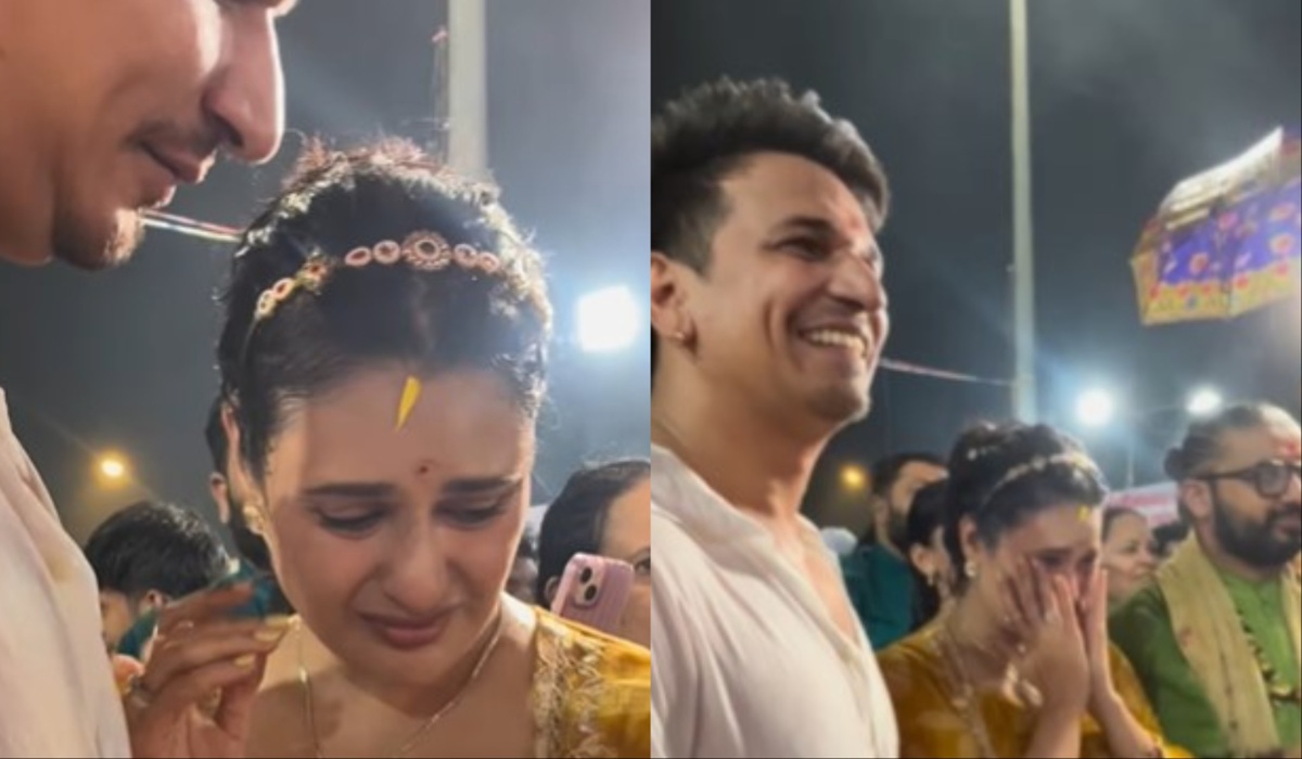 गणपति विसर्जन में भावुक हुईं युविका चौधरी, प्रिंस नरूला भी साथ आए नजर, वीडियो वायरल