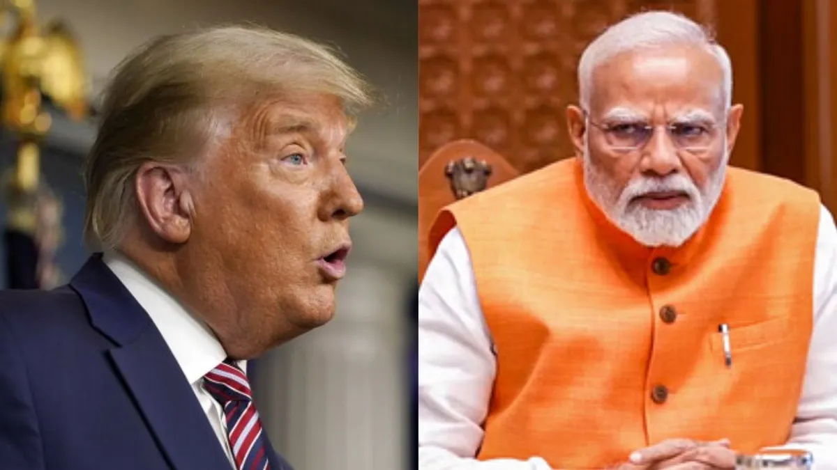 डोनाल्ड ट्रम्प के टैरिफ के बाद भारत का रुख, पीएम मोदी की प्रतिक्रिया से लेकर अब तक के बड़े डेवलपमेंट्स अमेरिका के राष्ट्रपति डोनाल्ड ट्रम्प और भारत के प्रधानमंत्री नरेन्द्र मोदी। (फाइल) - India TV Hindi
