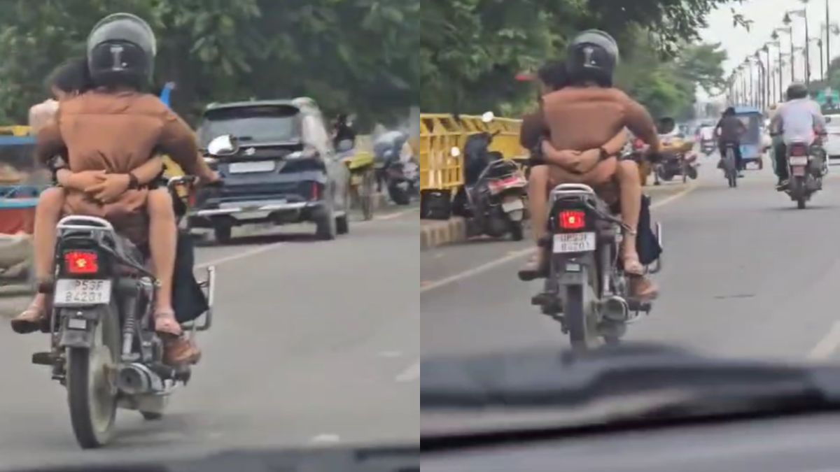 बस करो बहन! लड़की ने कर दी अश्लीलता की सारी हदें पार, सरेराह बाइक की टंकी पर बॉयफ्रेंड संग लिपट कर बैठी
