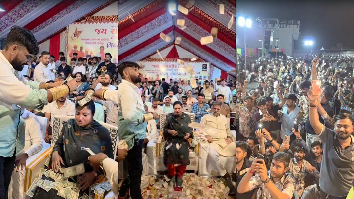 सांसद पूनमबेन माडम पर डॉलर और सोने-चांदी के नोटों की बारिश, VIDEO देख चौंक रहे लोग!