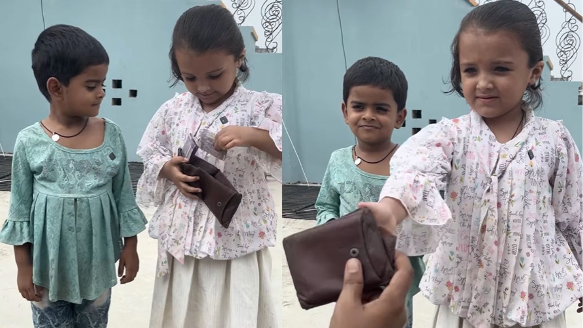 Aaj Ka Viral Video, Funny Video: कंजूस चाचा का पर्स ढूंढ़कर बच्चों ने की बड़ी हेरा-फेरी, मजेदार VIDEO Viral