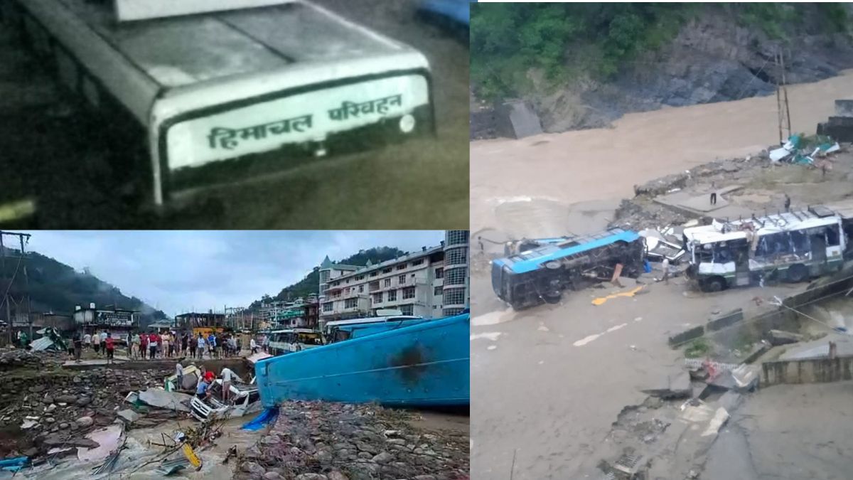 हिमाचल प्रदेश में ‘जल प्रलय’, मंडी के धर्मपुर में बस अड्डा और दर्जनों दुकानें पानी में डूबीं, कई वाहन भी बहे; VIDEO