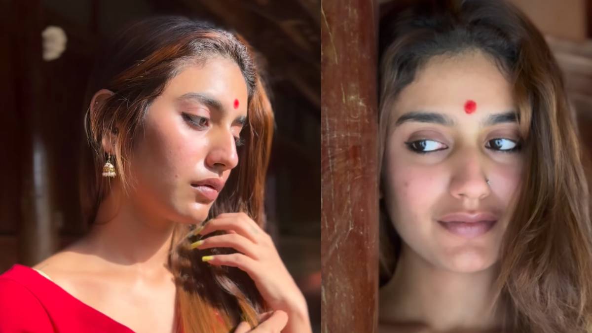 लाल बिंदी, कजरारे नैना और साड़ी… आंख मारकर वायरल हुईं प्रिया अब बन गईं संस्कारी