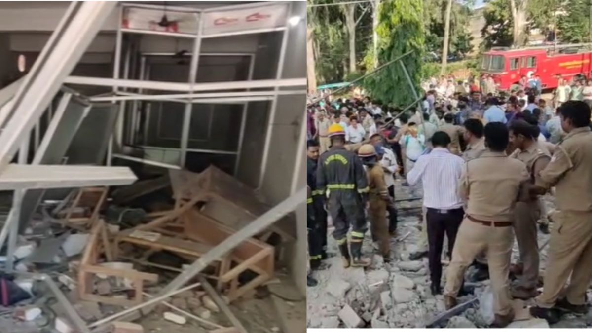 यूपी: फर्रुखाबाद में लाइब्रेरी के ग्राउंड फ्लोर पर भीषण धमाका, 2 लोगों के चीथड़े उड़े, 5 बच्चे घायल, देखें CCTV