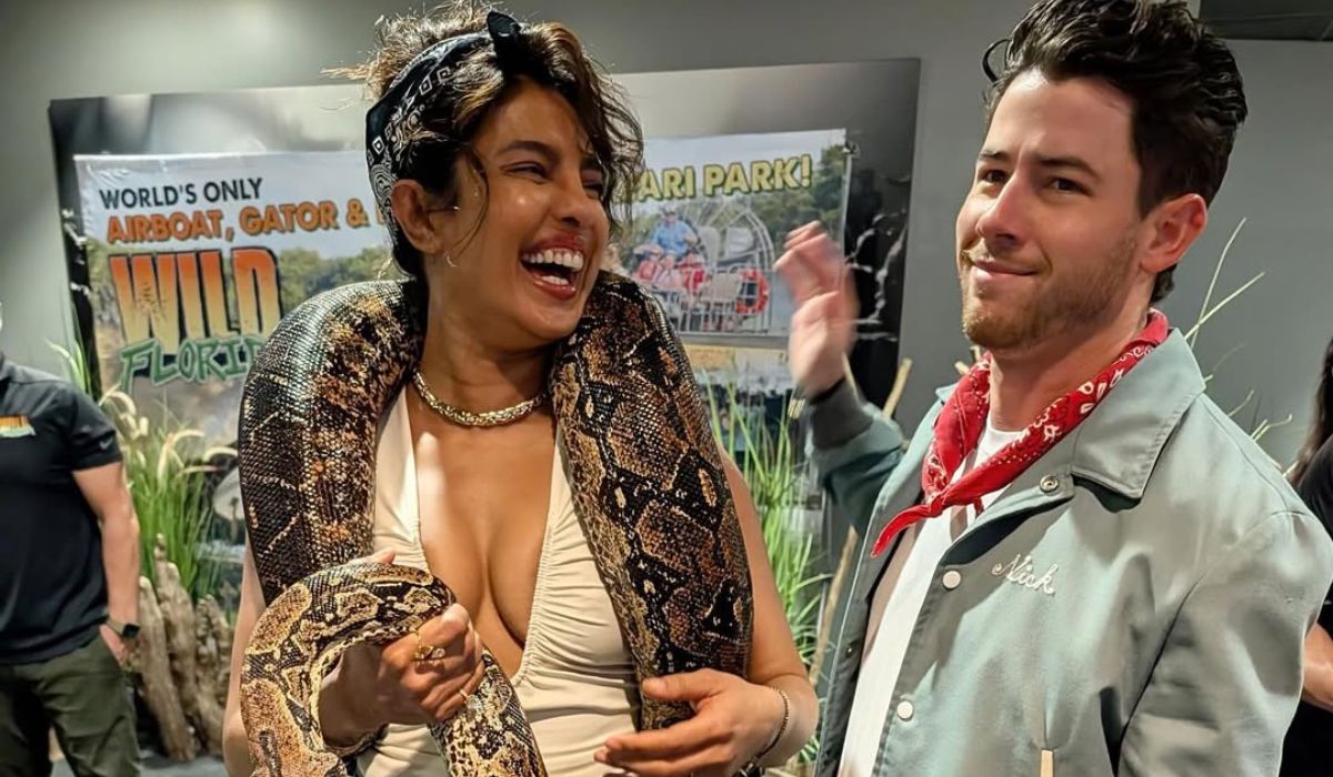 प्रियंका चोपड़ा बनी खतरों के खिलाड़ी, गले में सांप लटकाए आई नजर, निक जोनस ने यूं किया