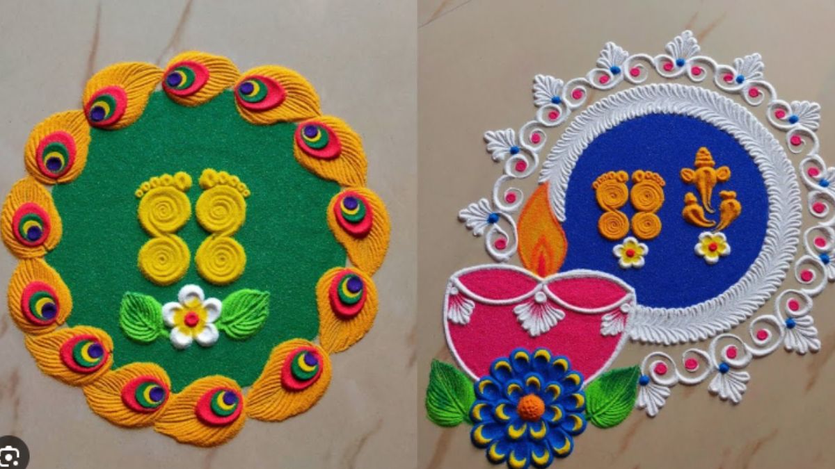 Diwali Rangoli Ideas 2025 बेस्ट रंगोली फॉर दिवाली, बेस्ट रंगोली डिजाइन इमेज, beautiful rangoli designs, deepavali rangolis
