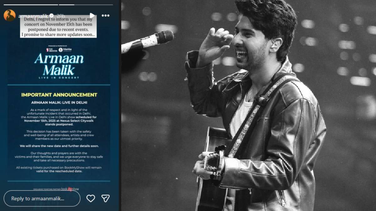 सिंगर अरमान मलिक ने भी पोस्टपोंड किया अपना शो, दिल्ली कार ब्लास्ट के चलते लिया फैसला