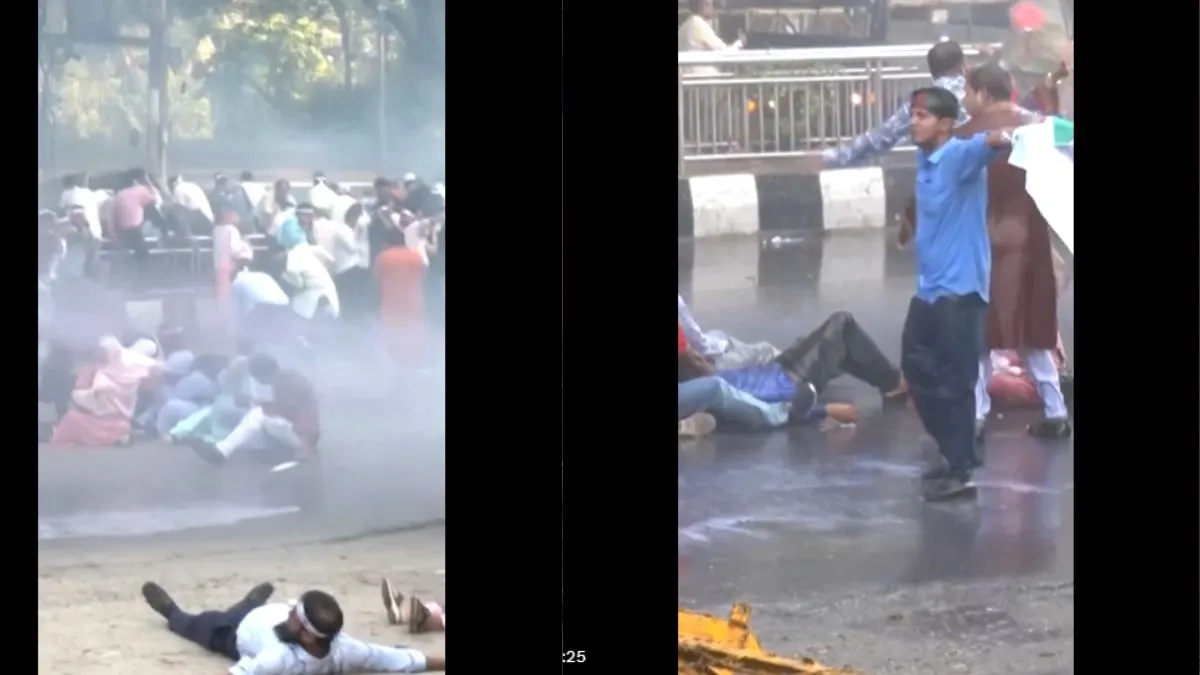 शेख हसीना के बाद अब यूनुस सरकार के खिलाफ भी सड़कों पर उतरे बांग्लादेशी छात्र, पुलिस को करना पड़ा वॉटर कैनन का इस्तेमाल ढाका में यूनुस सरकार के खिलाफ प्रदर्शन करते बांग्लादेशी छात्र।- India TV Hindi