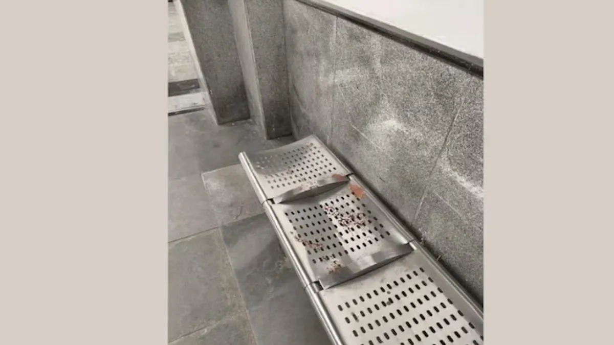 Delhi Metro में गुटखे के दाग से सनी सीट वायरल, सोशल मीडिया यूजर्स ने जमकर निकाली भड़ास delhi metro viral photo, delhi metro photo, delhi metro image, delhi metro seats image, viral news i- India TV Hindi