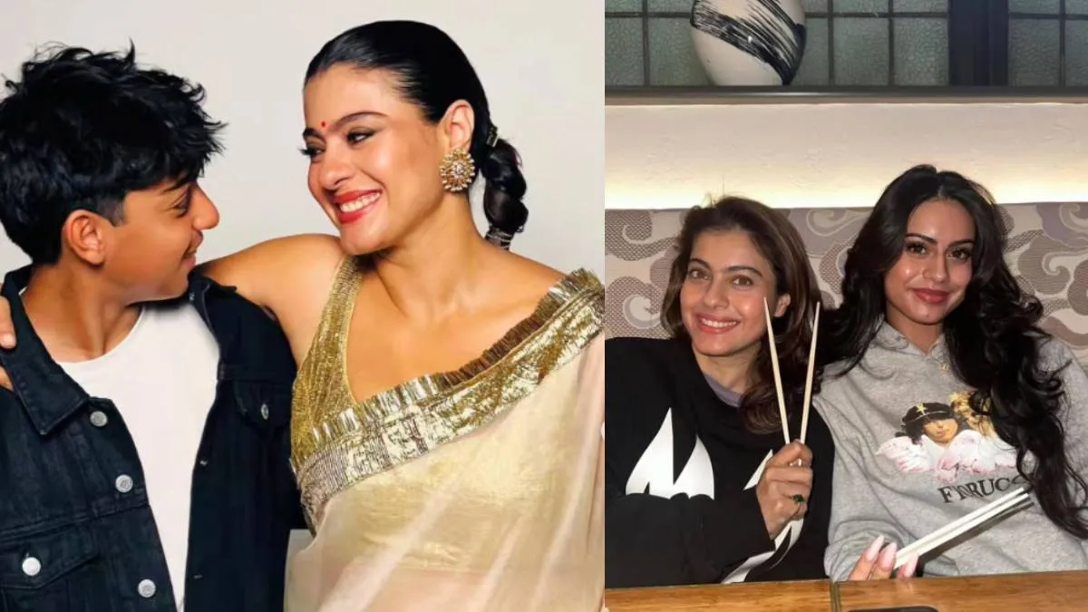 काजोल ने अपने बच्चों के साथ शेयर की फोटो, चिल्ड्रन्स डे पर लिखा भावुक नोट, मुस्कुराती नजर आईं लाडली बेटी Kajol - India TV Hindi