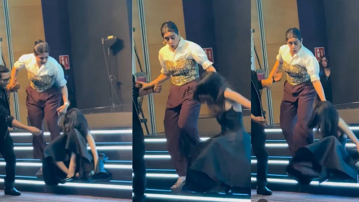 श्रीकांत तिवारी की बेटी का हाई हील ने बिगाड़ा स्टाइल, सीढ़ियों पर गिरी धड़ाम